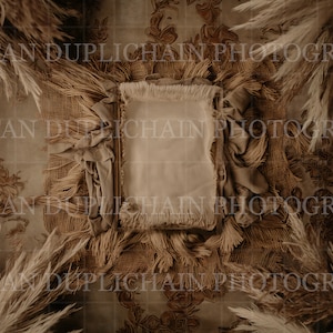 Digital Background, Neutral BOHO Newborn Digital Backdrop, Newborn Photo Prop Digital, Newborn Photography, Basket Backdrop, HIGH RESOLUTION