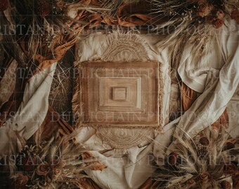 Digital Background, Neutral BOHO Newborn Digital Backdrop, Newborn Photo Prop Digital, Newborn Photography, Basket Backdrop, HIGH RESOLUTION