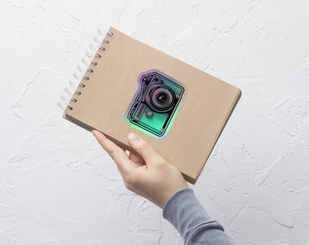 Adesivo per fotocamera olografica / Adesivo per fotocamera floreale / Adesivo per fotografia / Adesivo per fotografo / Adesivo in vinile per fotocamera carino