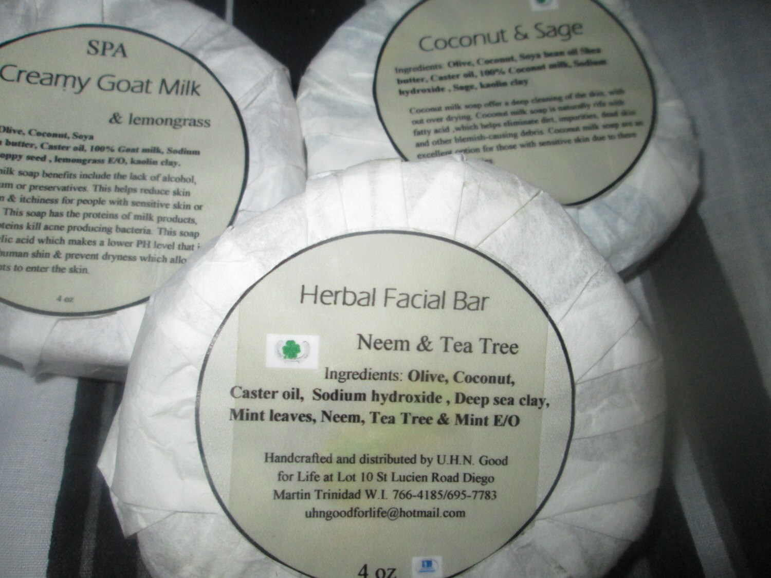 Herbal Facial Soap with Neem Oil Tea Tree & Mint All Natural Etsy
