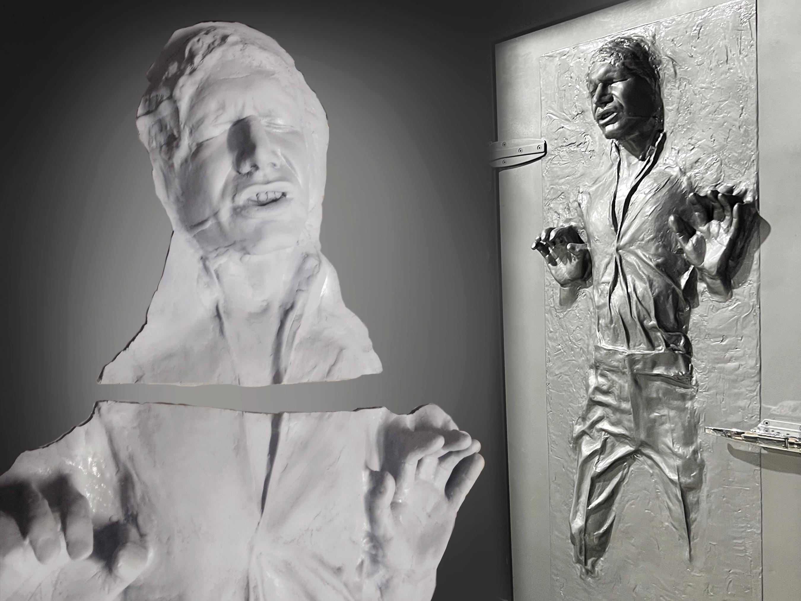 HIC Frozen in Carbonite Life Cast Kit of Harrison Ford W/ Shipping