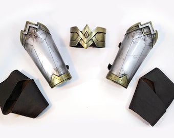 Brazaletes y brazaletes de Wonder Woman Coldcast, con vendas para las manos