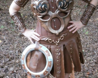 Xena Warrior Princess Armor, Skirts, and Corset w/ Chakram