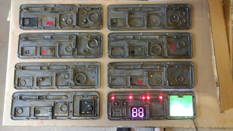 Flat Version Han Solo Frozen Carbonite Side Control Panels image 1