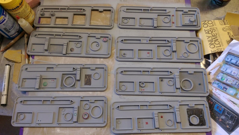 Flat Version Han Solo Frozen Carbonite Side Control Panels image 7