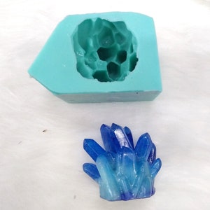 Wax /& Concrete Casting Medium Crystal Cluster Glossy Surface Silicone Mold for Resin Crafts Polymer Clay Soap