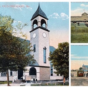 Old Orchard Beach, Maine, Vintage farbige Postkarten 3er-Set