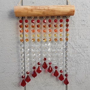 Crystal Suncatcher-Birchwood-Hanging Crystal-Fall Decor-Harvest Colors-Girlfriend Gift-Fall Ornament-Housewarming Gift-Feng Shui Suncatcher