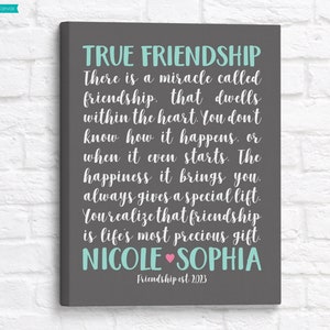 Gifts for Best Friend, Friendship Poem Custom, BFF, Gift for Birthday, Thank You, Bridesmaid, Maid of Honor Gifts, Friends Poetry image 1