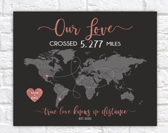 long distance map gift