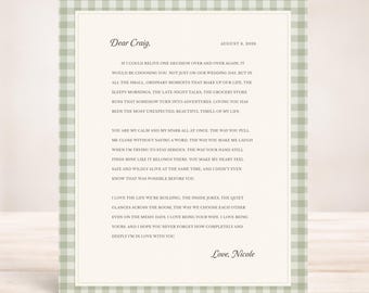 Personalized Letter Art for Husband: Custom Anniversary Gift