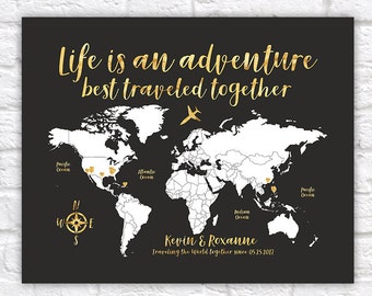 travel map etsy