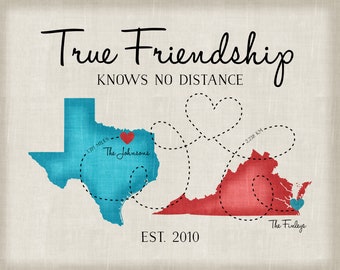 long distance map gift