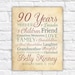 Personalized 90th Birthday Gifts for Women, 90 Year Old Female, 90 Years Grandma, Great Grandma Gifts, Woman Turning 90, 90th Bday Party
