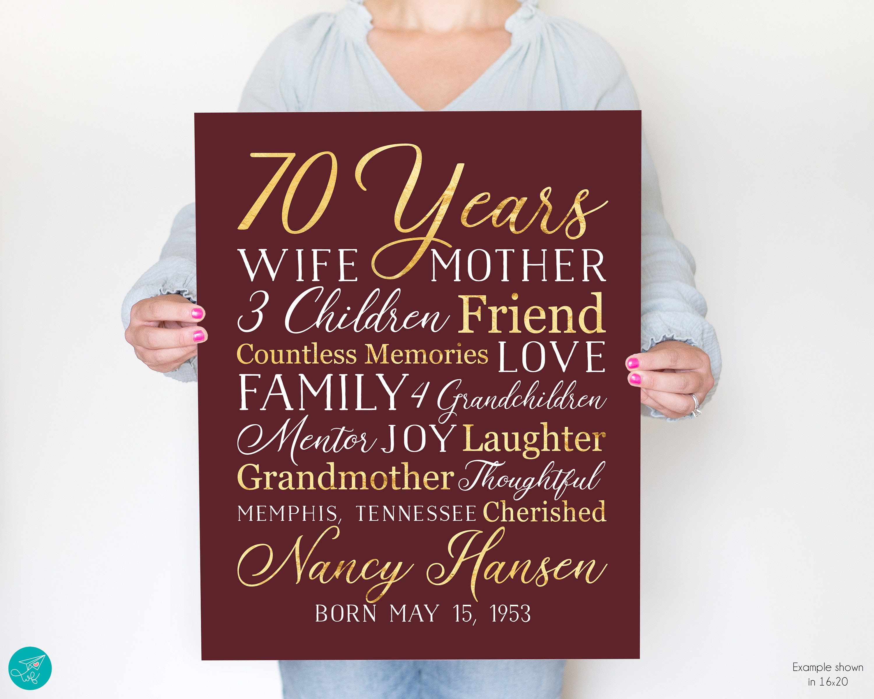 40th 50th 60th 70th Black Birthday Newspaper Poster — GeckoCustom