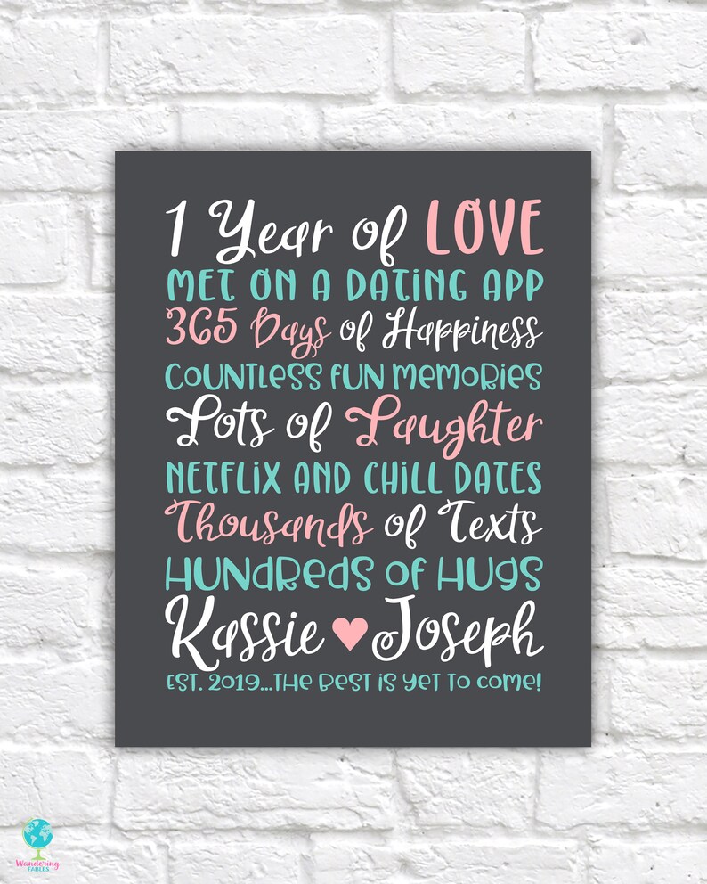 1 Year Of Love Anniversary Gift For Couple Dating Or Married Etsy 1 Year Of Love Anniversary Gift For Couple Dating Or Married Etsy