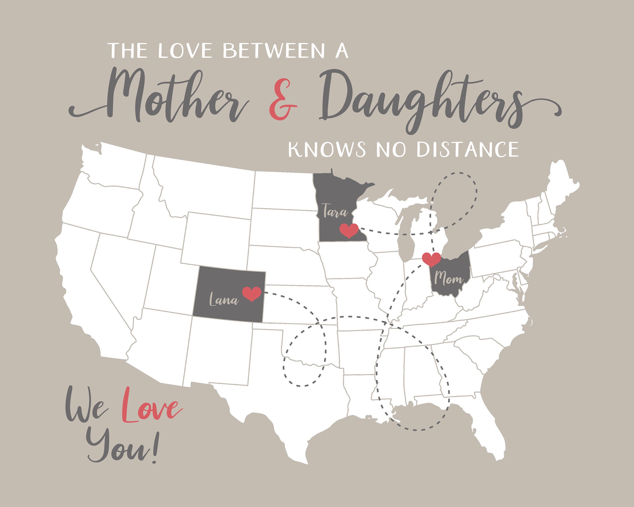 mother and daughter distance gifts