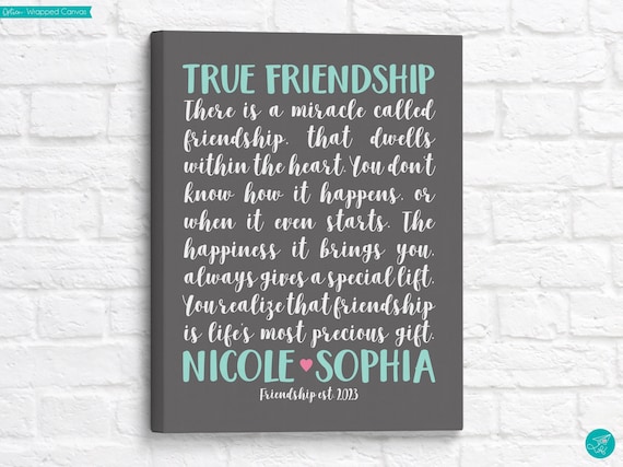 Custom Friendship Poem Print – Personalized Friend Gift