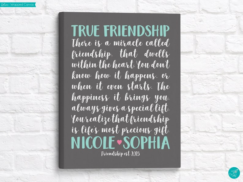 Gifts for Best Friend, Friendship Poem Custom, BFF, Gift for Birthday, Thank You, Bridesmaid, Maid of Honor Gifts, Friends Poetry image 1