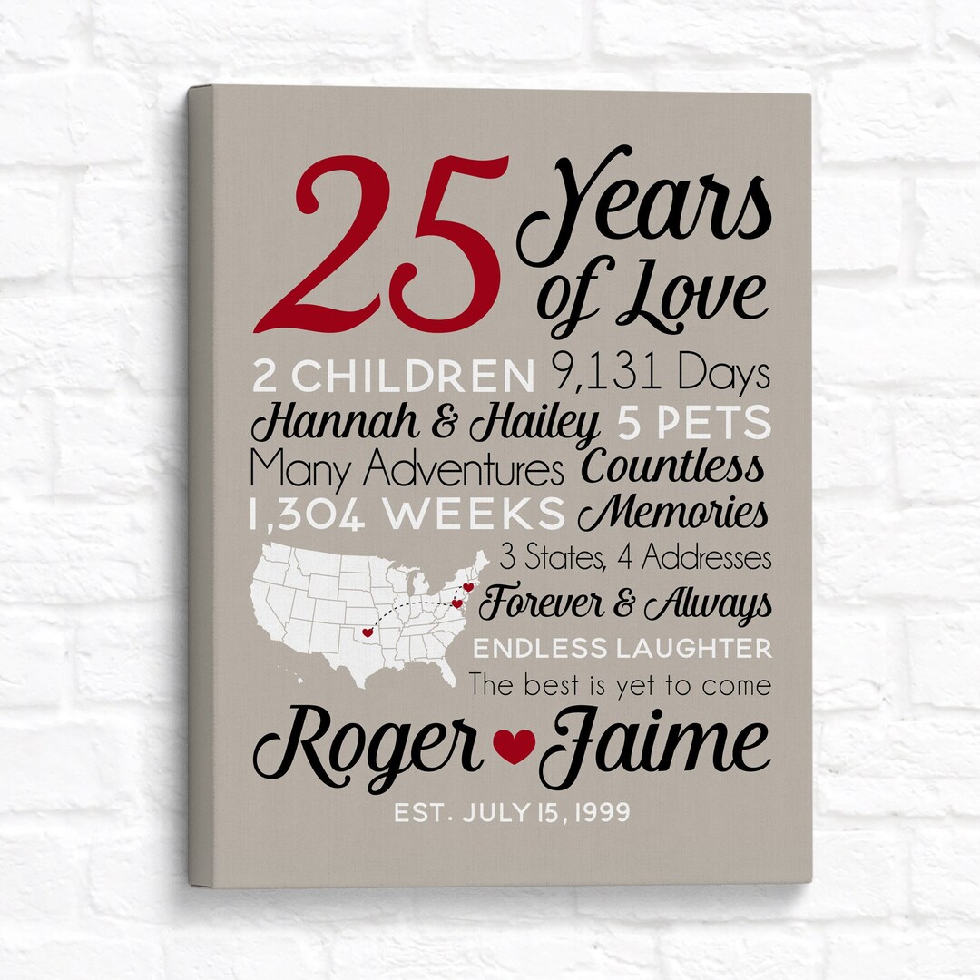 世界地図帳 FREUND 25 ANNIVERSARY Alotozo 25th Anniversary Card Gifts for Husband Him, Happy