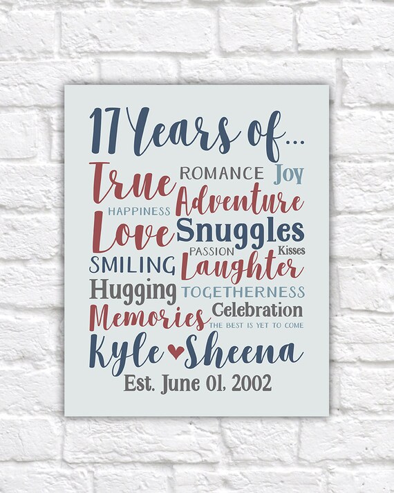 17 year anniversary gift for wife
