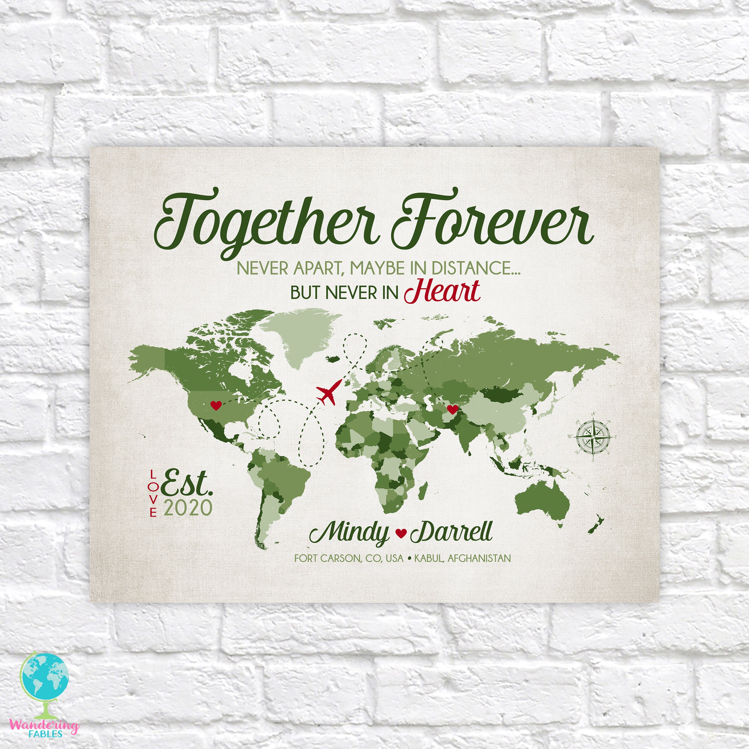 long distance map gift