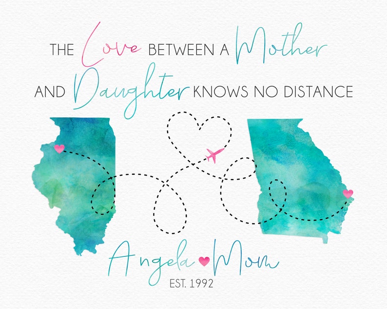 Personalized Wall Art Mom Gift From Daughter Custom Mother Etsy