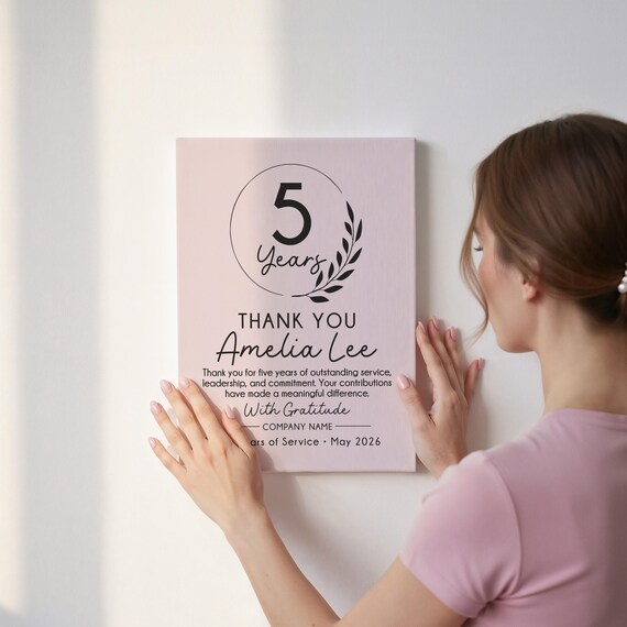 5 Years at Company Gift: Personalized Art for Employee