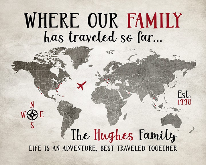 Family Travel Map, Where our Family Has Traveled, Home ...