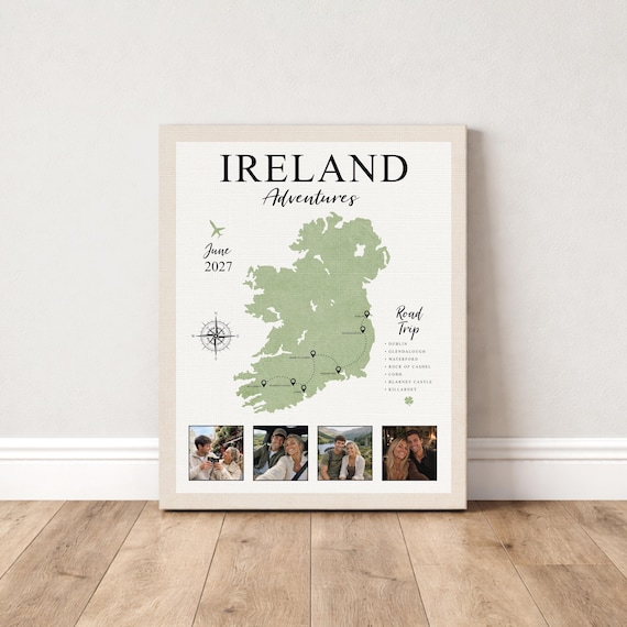 Ireland Trip Map with Photos: Personalized Travel Route, Irish Vacation