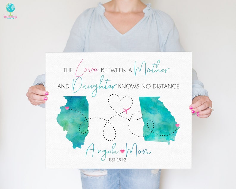 Personalized Wall Art Mom Gift From Daughter Custom Mother Etsy