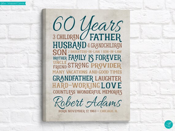 Birthday Gift for Dad 60th Birthday 60 Year Old Dad Father in