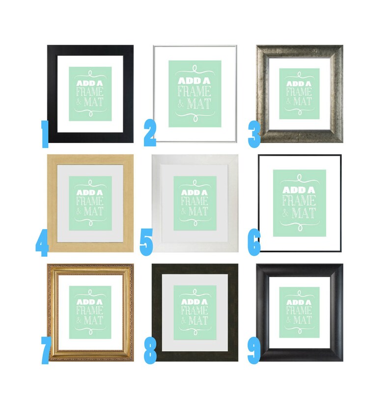ADD ON 16x20 Print Frame Frame and Mat Silver Black Etsy