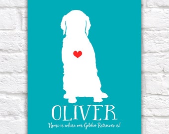 Golden Retriever Dog Gift - Personalized Pet Gifts, Dogs, Animal, Dog Name, Funny, Cute, Silly, Gift for Friends, , Golden Mom | WF82