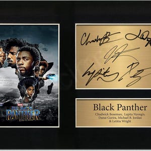 Black Panther Avengers gesigneerde gesigneerde limited edition memorabilia-afdruk