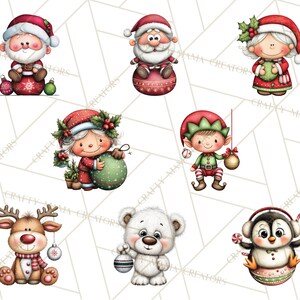 60 Png, Julfigurer på Ornament PNG, Jul Clipart, Söt Jul Clip Art, Festliga Utskrivbara PNGs, Ornament Kul bild 4