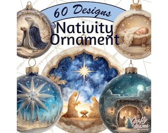 60 imágenes PNG, imágenes prediseñadas de adornos de la Natividad en formato PNG, adornos navideños cristianos, escena del pesebre de la Sagrada Familia, Niño Jesús, María y José, imágenes prediseñadas religiosas