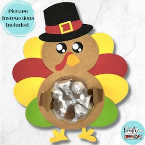 Thanksgiving Candy Dome Svg, Kids Thanksgiving Svg, Turkey Svg, Thanksgiving Candy Holder Svg, Fall Candy Ornament Svg, Turkey Candy Svg