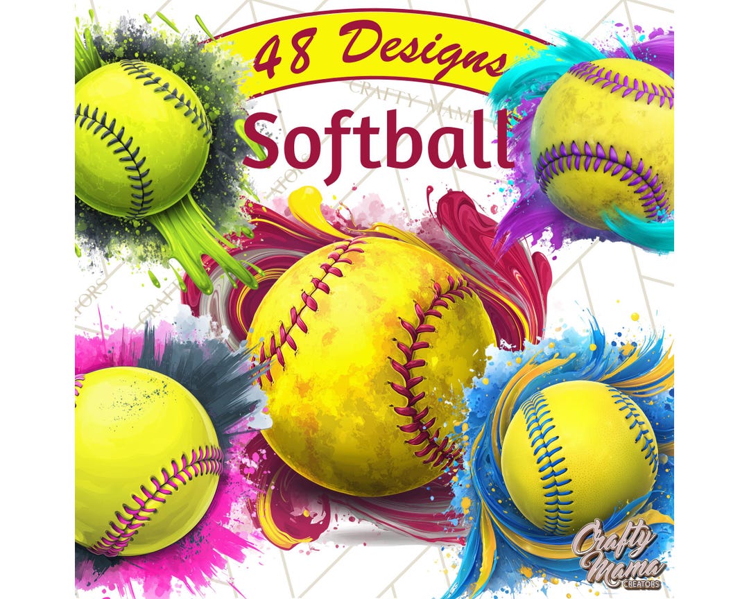 48 Png, Softball PNG Clipart, Sports Ball Clip Art With Paint Splash ...