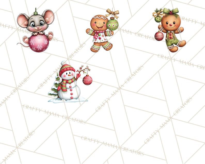60 Png, Julfigurer på Ornament PNG, Jul Clipart, Söt Jul Clip Art, Festliga Utskrivbara PNGs, Ornament Kul bild 9