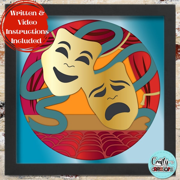 3D Theater Shadow Box Svg, Theater Masks Shadowbox Svg, Performing Arts 3D Layered Papercut, Play Masks SVG Files For Cricut, Theater Svg 3D Theater Shadow Box Svg, Theater Masks Shadowbox Svg, Performing Arts 3D Layered Papercut, Play Masks SVG Files For Cricut, Theater Svg