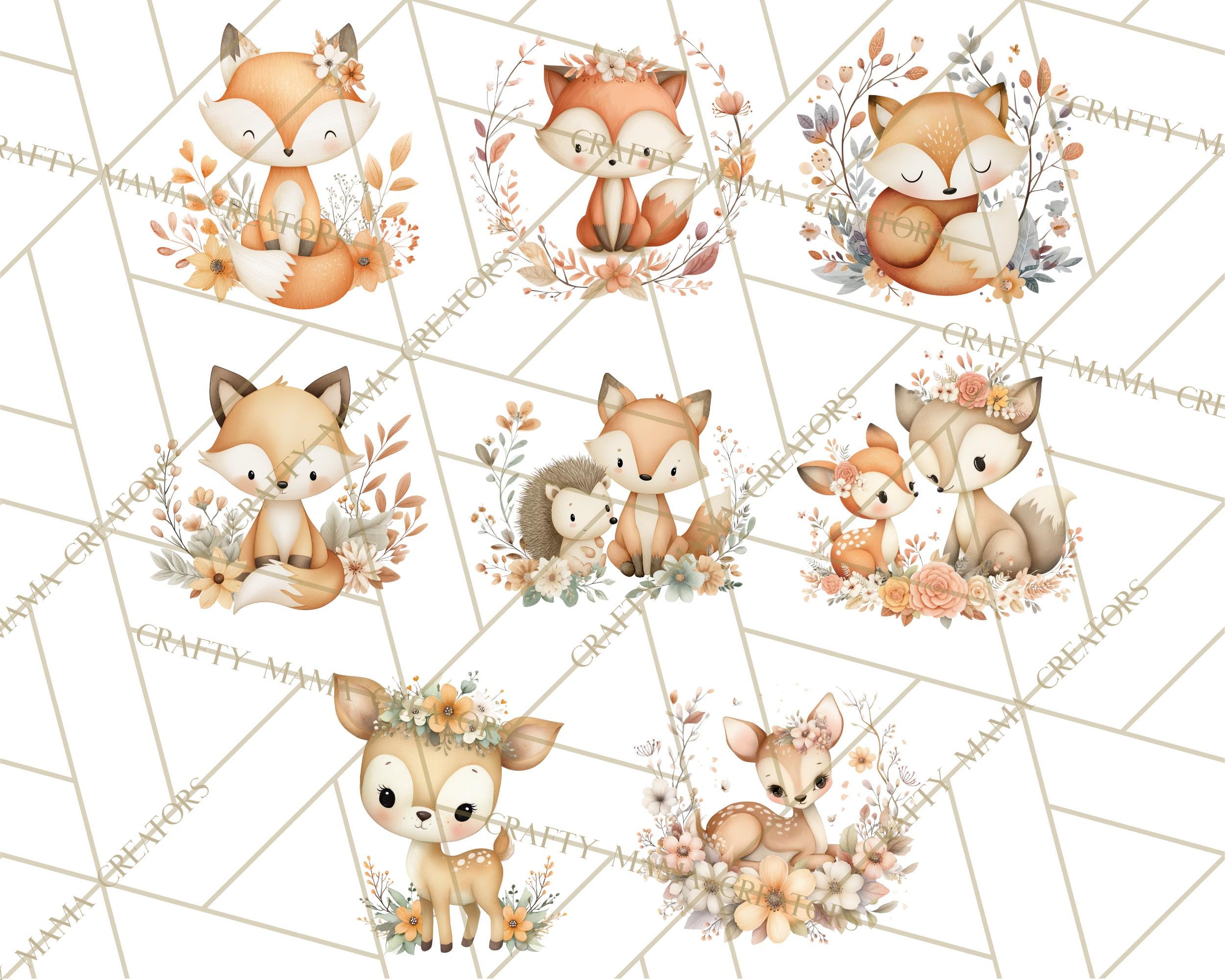 56 Png Soft Woodland Baby Clipart, Neutral Baby Shower PNG, Boho Forest ...