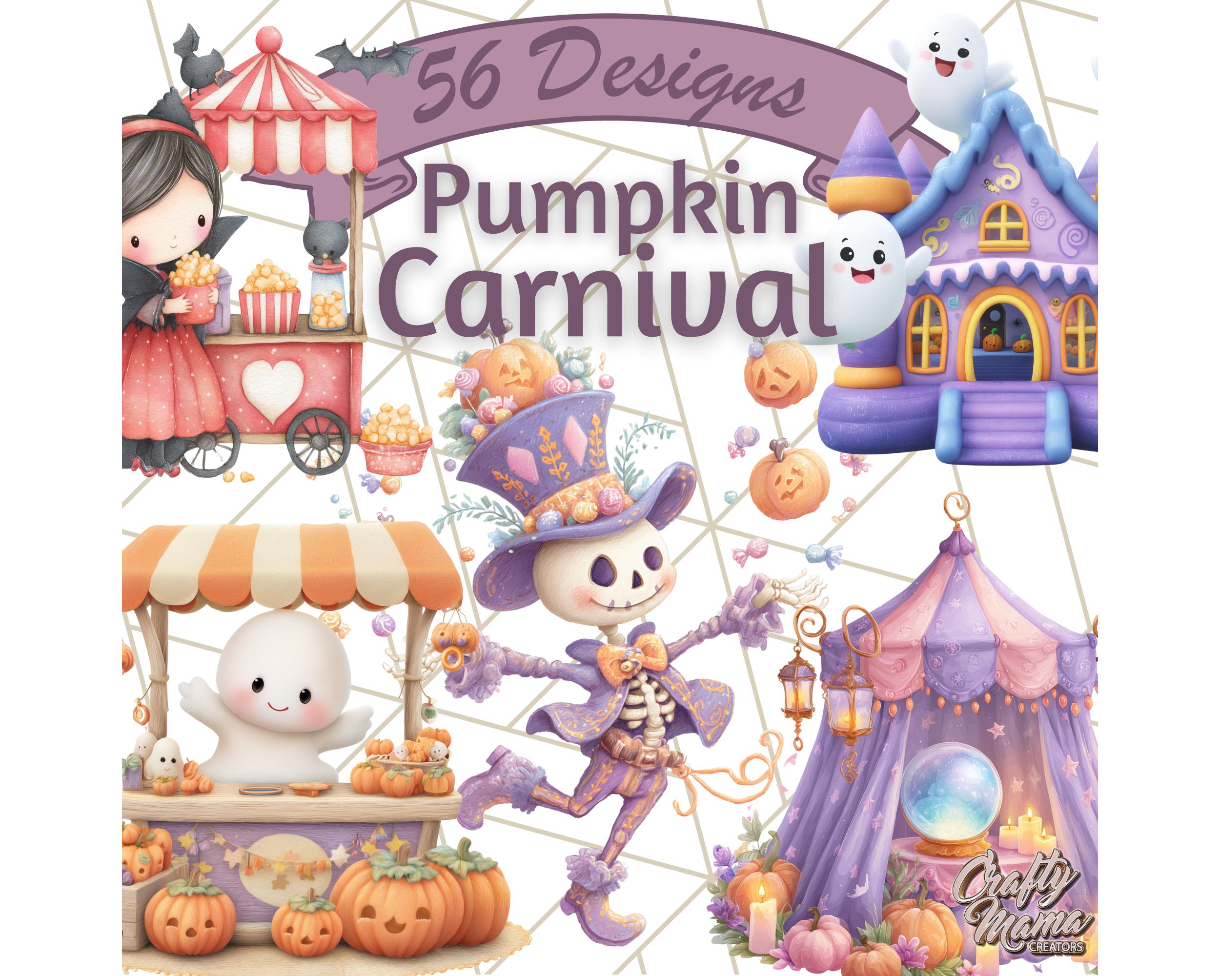 Creepy Carnival Halloween Clipart PNG, Haunted Hayride Clip Art, Kawaii ...