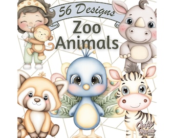 Dierentuindieren clipart png, schattige cartoon dierentuindieren illustraties, dierenverzorger rekwisieten, safaridieren png, dierentuindieren peuter, afdrukbare dierentuinafbeeldingen