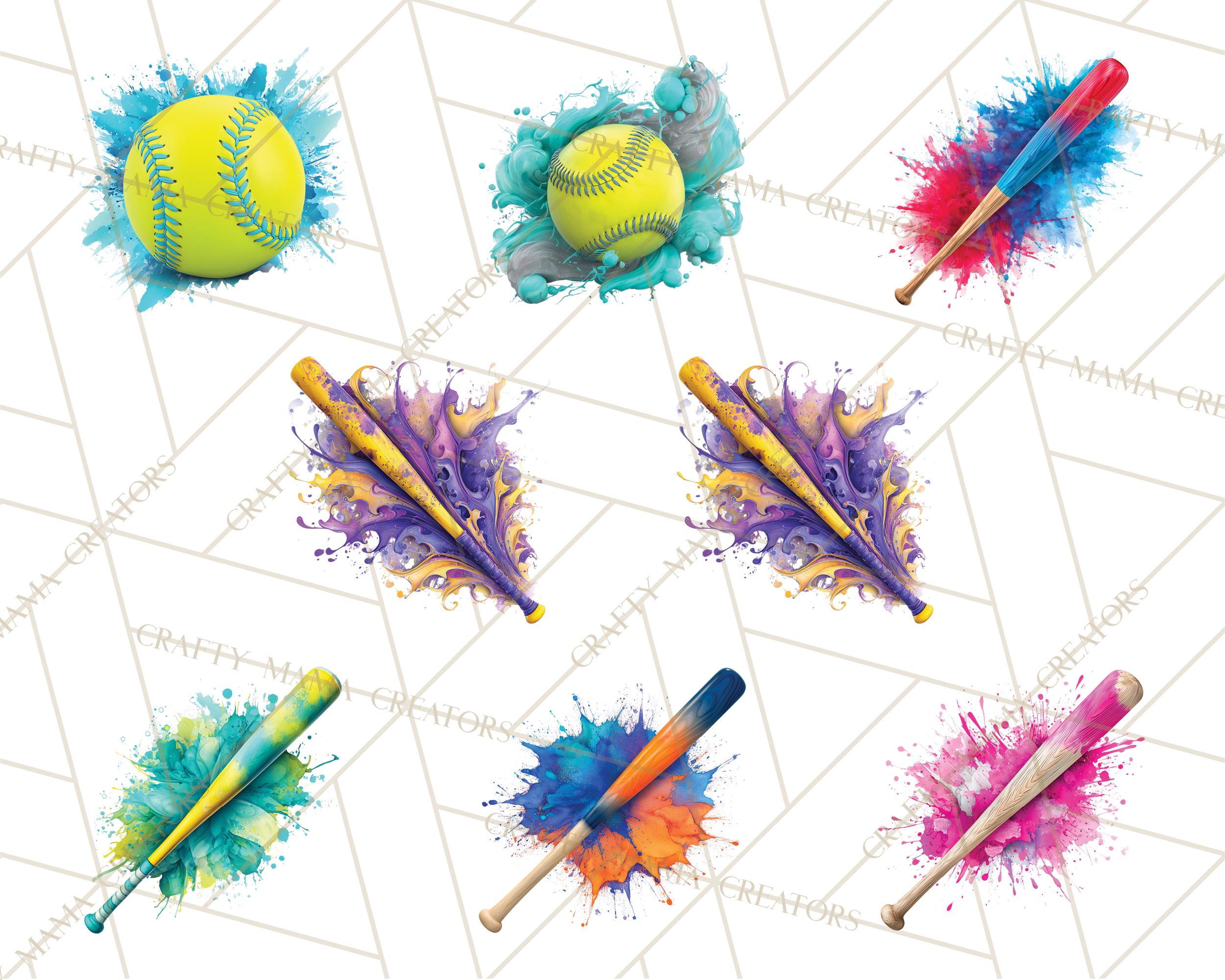 48 Png, Softball PNG Clipart, Sports Ball Clip Art With Paint Splash ...