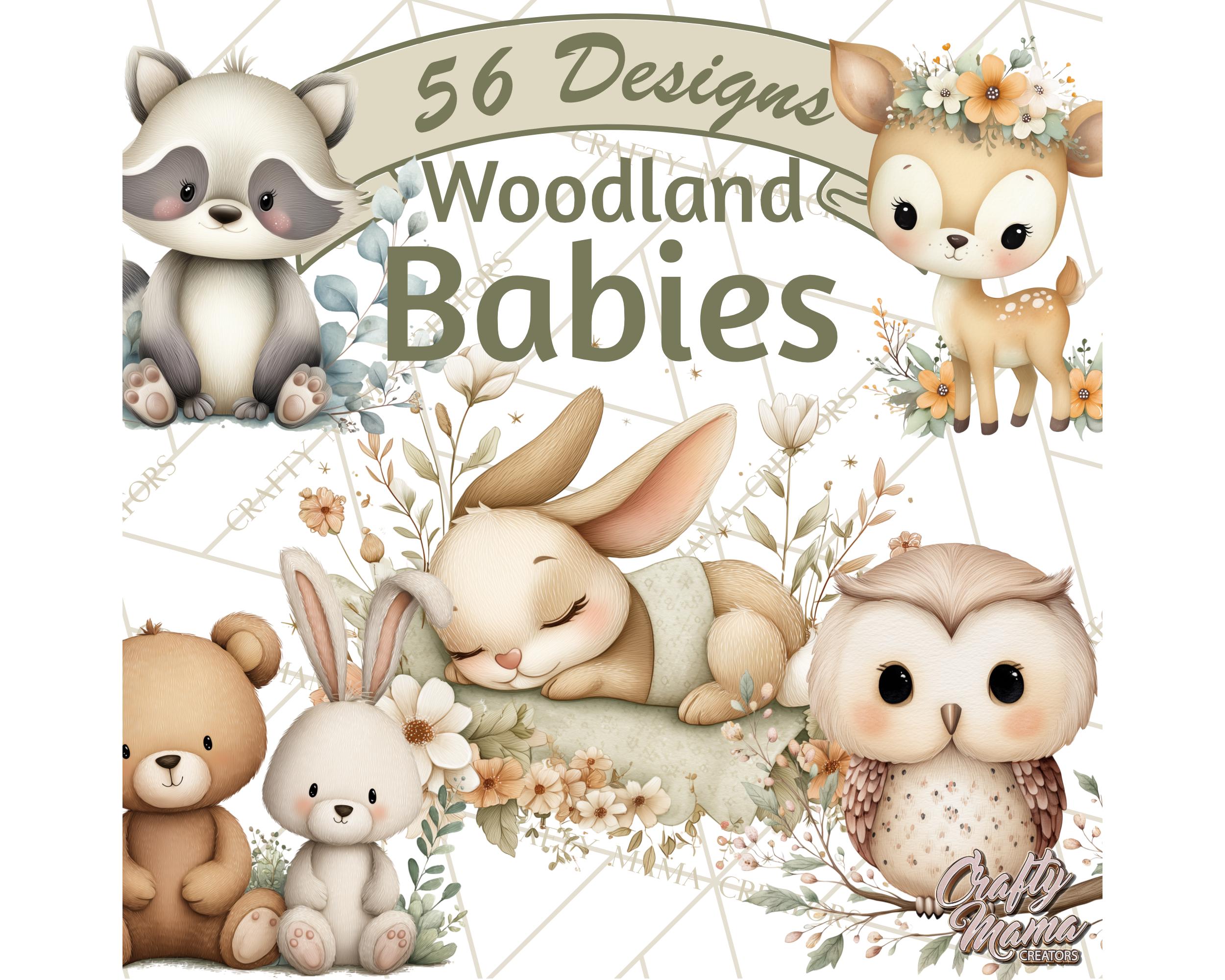 56 Png Soft Woodland Baby Clipart, Neutral Baby Shower PNG, Boho Forest ...