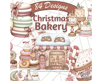 Weihnachten Sweet Shoppe Clipart PNG, Pastell Weihnachtsbäckerei Clip Art, Lebkuchen Kekse, Urlaub Cupcakes, Candy Cane Kakao PNG