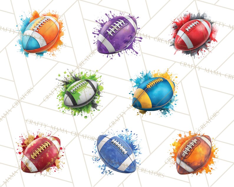 80 Png, Football PNG Clipart, Sports Ball Clip Art With Paint Splash ...