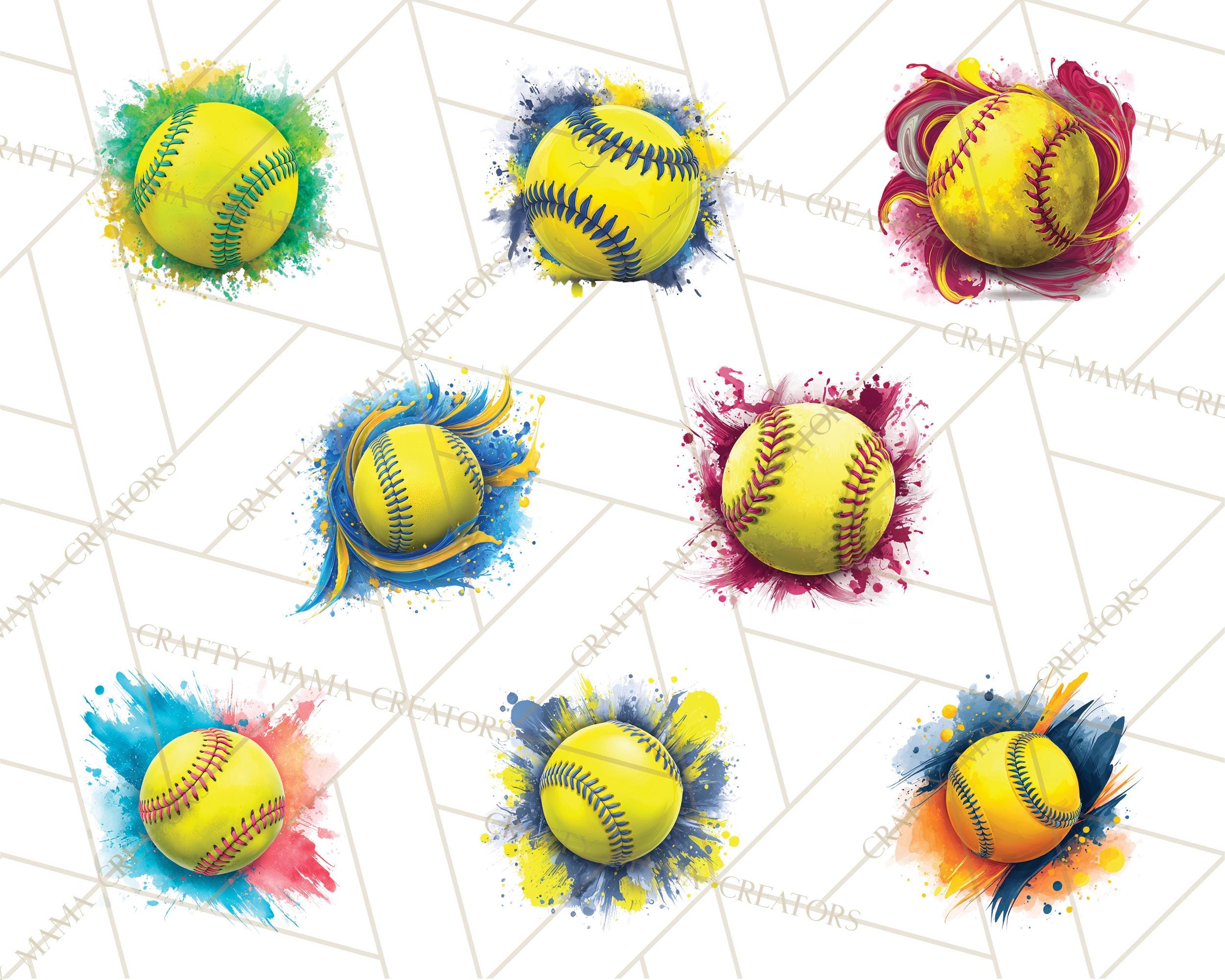 48 Png, Softball PNG Clipart, Sports Ball Clip Art With Paint Splash ...