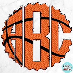 Basketball Doodle Letters Monogram PNG Files, Sports Doodle Monogram, Basketball Monogram Alphabet Doodle PNG Doodle, Make Your Own Monogram